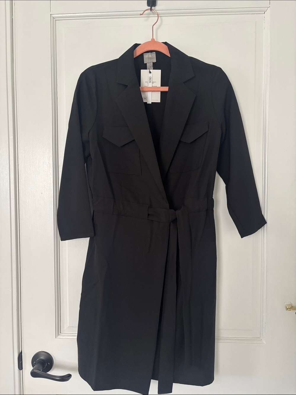 ASOS Black Blazer Wrap Mini Dress